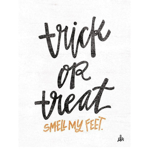 Trick or Treat Black Modern Wood Framed Art Print with Double Matting by Barrett, Erin