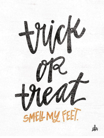 Trick or Treat White Modern Wood Framed Art Print with Double Matting by Barrett, Erin