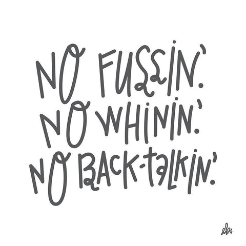 No Fussin Black Ornate Wood Framed Art Print with Double Matting by Barrett, Erin