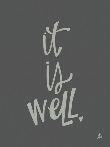 It is Well White Modern Wood Framed Art Print with Double Matting by Barrett, Erin