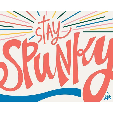 Stay Spunky Black Modern Wood Framed Art Print by Barrett, Erin