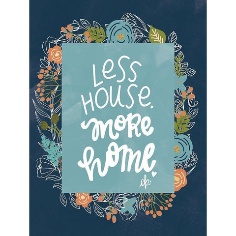 Less House Black Modern Wood Framed Art Print by Barrett, Erin