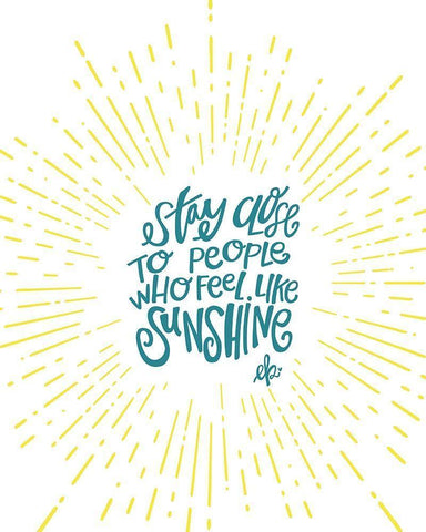 Sunshine Stay Close Black Ornate Wood Framed Art Print with Double Matting by Barrett, Erin