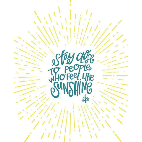 Sunshine Stay Close Gold Ornate Wood Framed Art Print with Double Matting by Barrett, Erin