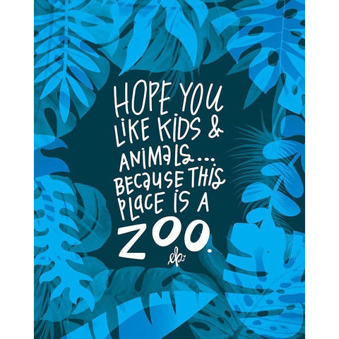 Flamingo Zoo Black Modern Wood Framed Art Print with Double Matting by Barrett, Erin