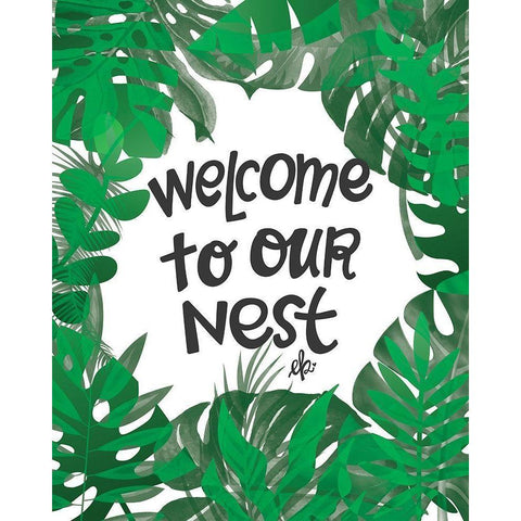 Welcome to Our Nest Black Modern Wood Framed Art Print by Barrett, Erin