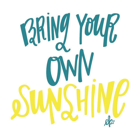Bring Your Own Sunshine Black Ornate Wood Framed Art Print with Double Matting by Barrett, Erin
