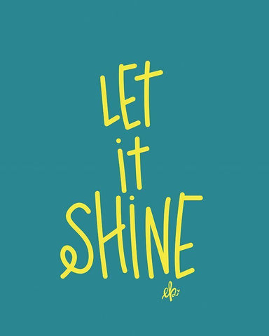 Let It Shine White Modern Wood Framed Art Print with Double Matting by Barrett, Erin