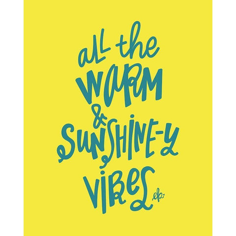 Warm and Sunshiny Vibes Black Modern Wood Framed Art Print by Barrett, Erin