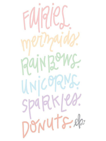 Sparkles and Donuts  White Modern Wood Framed Art Print with Double Matting by Barrett, Erin