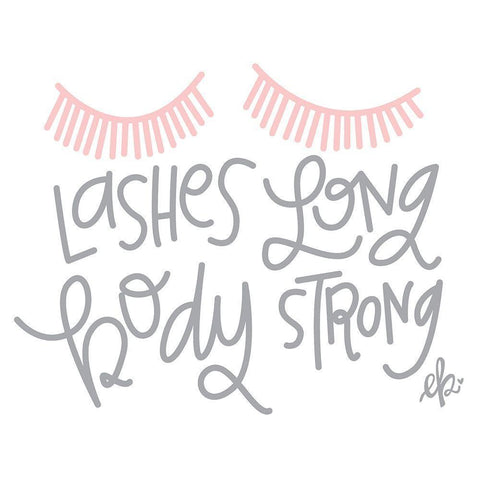 Lashes Long, Body Strong    Black Modern Wood Framed Art Print with Double Matting by Barrett, Erin