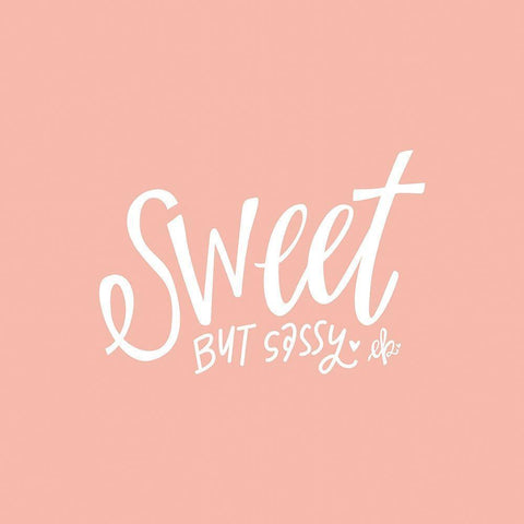 Sweet But Sassy  White Modern Wood Framed Art Print by Barrett, Erin