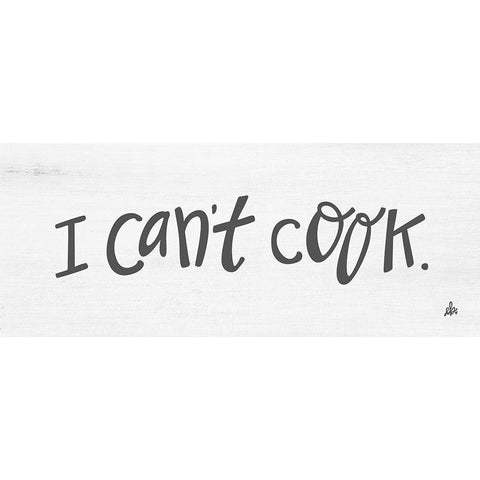 I Cant Cook Gold Ornate Wood Framed Art Print with Double Matting by Barrett, Erin