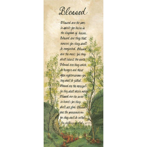 Blessed Black Modern Wood Framed Art Print with Double Matting by Eads, Gail
