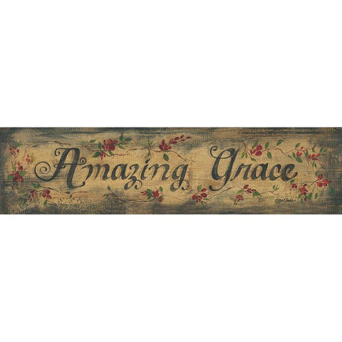 Amazing Grace White Modern Wood Framed Art Print by Eads, Gail