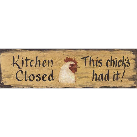 Kitchen Closed Black Modern Wood Framed Art Print by Eads, Gail