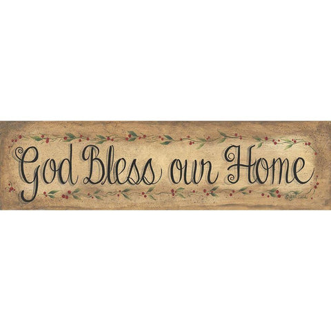 God Bless Our Home White Modern Wood Framed Art Print by Eads, Gail
