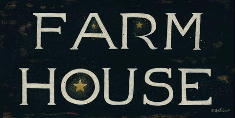 Farm House Black Ornate Wood Framed Art Print with Double Matting by Eads, Gail