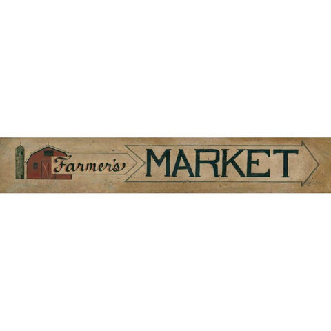 Farmers Market White Modern Wood Framed Art Print by Eads, Gail