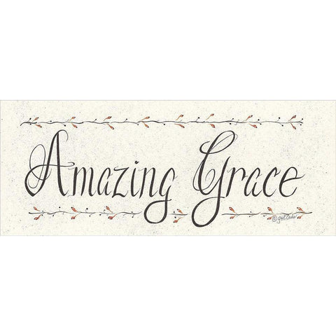 Amazing Grace White Modern Wood Framed Art Print by Eads, Gail