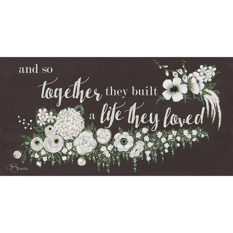 Together They Built Gold Ornate Wood Framed Art Print with Double Matting by Hollihocks Art