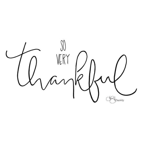 So Very Thankful Black Modern Wood Framed Art Print with Double Matting by Hollihocks Art