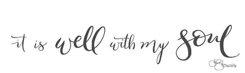 It is Well with My Soul Black Ornate Wood Framed Art Print with Double Matting by Hollihocks Art