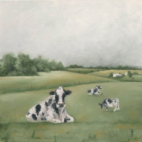 Down on the Farm I White Modern Wood Framed Art Print with Double Matting by Hollihocks Art