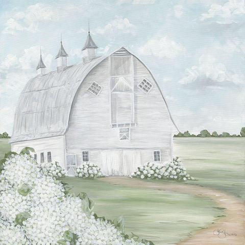 Mustardseed Barn White Modern Wood Framed Art Print with Double Matting by Hollihocks Art