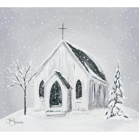 Silent Night          Black Modern Wood Framed Art Print with Double Matting by Hollihocks Art