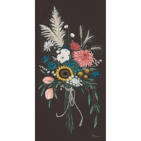 Wildflowers I Gold Ornate Wood Framed Art Print with Double Matting by Hollihocks Art