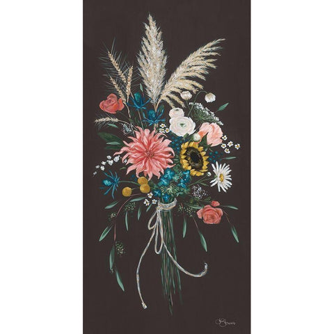 Wildflowers II Gold Ornate Wood Framed Art Print with Double Matting by Hollihocks Art