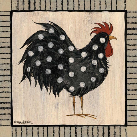 Chicken Pox I Black Modern Wood Framed Art Print with Double Matting by Hilliker, Lisa