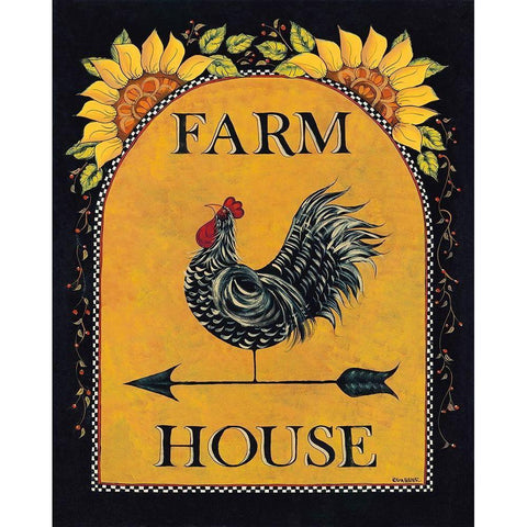 Sunny Farmhouse Gold Ornate Wood Framed Art Print with Double Matting by Hilliker, Lisa