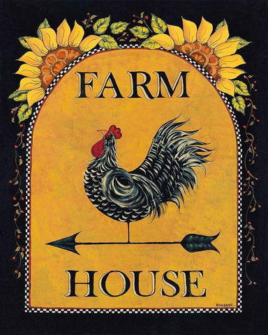 Sunny Farmhouse White Modern Wood Framed Art Print with Double Matting by Hilliker, Lisa