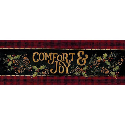 Comfort And Joy I Black Modern Wood Framed Art Print with Double Matting by Hilliker, Lisa