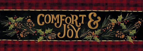 Comfort And Joy I White Modern Wood Framed Art Print with Double Matting by Hilliker, Lisa