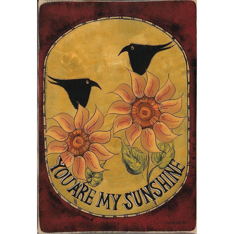 My Sunshine Black Modern Wood Framed Art Print with Double Matting by Hilliker, Lisa