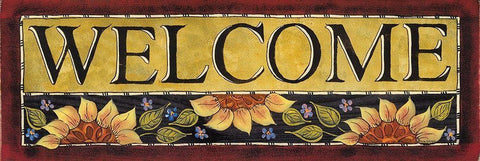 Warm Welcome I Black Ornate Wood Framed Art Print with Double Matting by Hilliker, Lisa