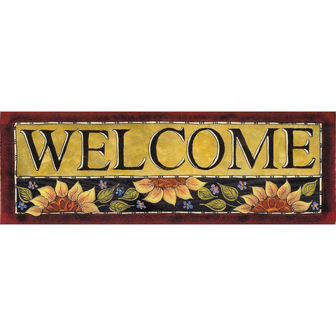 Warm Welcome I Black Modern Wood Framed Art Print with Double Matting by Hilliker, Lisa