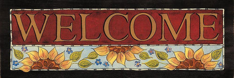 Warm Welcome II Black Ornate Wood Framed Art Print with Double Matting by Hilliker, Lisa