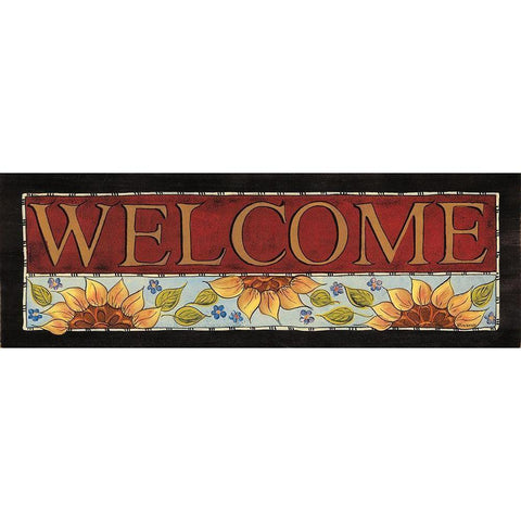 Warm Welcome II Black Modern Wood Framed Art Print with Double Matting by Hilliker, Lisa