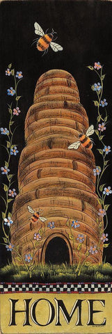 Honey Home Black Ornate Wood Framed Art Print with Double Matting by Hilliker, Lisa