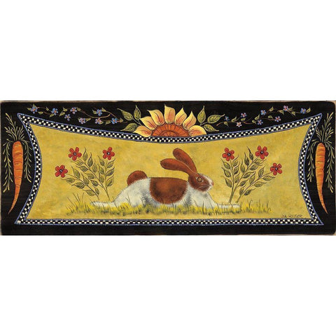 Sunny Bunny I Black Modern Wood Framed Art Print by Hilliker, Lisa