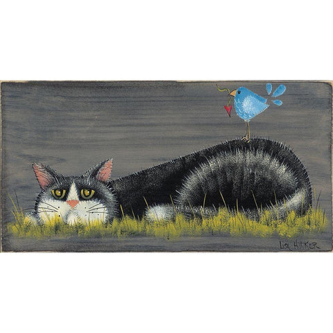 Love You Black Modern Wood Framed Art Print by Hilliker, Lisa