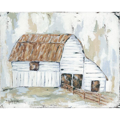 Spring Joy Farm White Modern Wood Framed Art Print by Holden, Jennifer