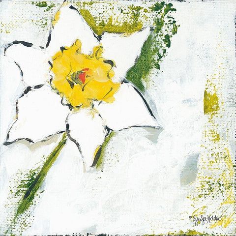 Spring Has Sprung I Black Ornate Wood Framed Art Print with Double Matting by Holden, Jennifer