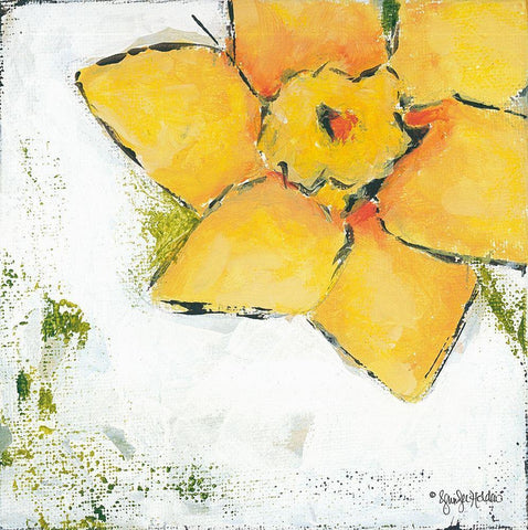 Spring Has Sprung II White Modern Wood Framed Art Print with Double Matting by Holden, Jennifer