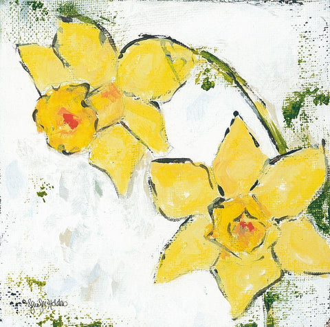 Spring Has Sprung III Black Ornate Wood Framed Art Print with Double Matting by Holden, Jennifer