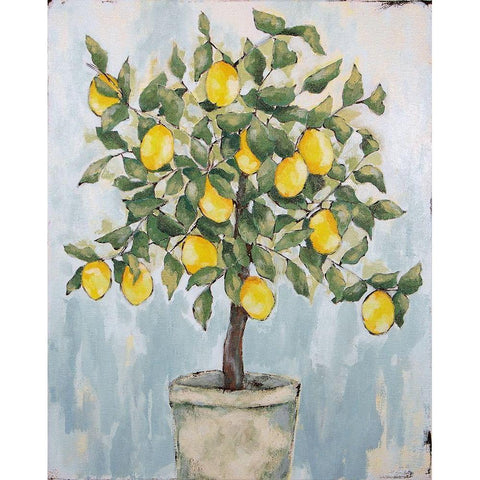 Lovely Lemons   White Modern Wood Framed Art Print by Holden, Jennifer